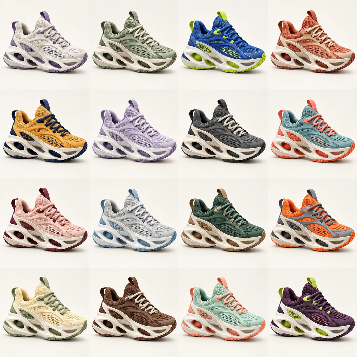Sixteen original footwear design directions